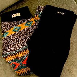 2 pairs of Burton base layer pants